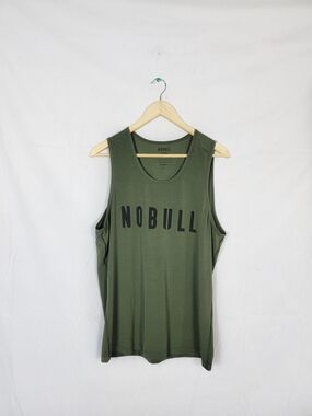 Men's Large NOBULL Olive Green Performance Tank Top